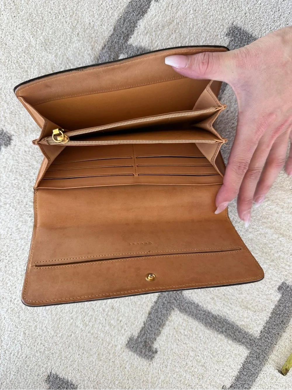 Chocolate brown Celine wallet